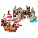 Melissa & Doug 3-D Puzzle Kits Set: Pirate Ship and Medieval Castle