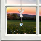 Woodstock Chimes BAJN Rainbow Makers Crystal Suncatcher, Birthstone Angel - June