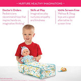 Melissa & Doug Mine To Love Bassinet Play Set Portable Carrier for Dolls (Crinkle Toy, Nursery Rhyme Book)