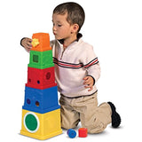 Melissa & Doug K's Kids Stacking Blocks + Free Scratch Art Mini-Pad Bundle [91701]
