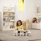 Melissa & Doug Jumbo Wooden Stacking Train - Natural