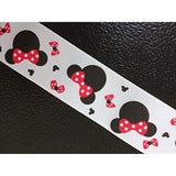 Polyester Grosgrain Ribbon for Decorations, Hairbows & Gift Wrap by Yame Home (1 1/2-in by 3-yds, Disney Minnie Mouse Bows)