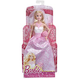Barbie Bride Doll in White and Pink Dress with Veil and Bouquet