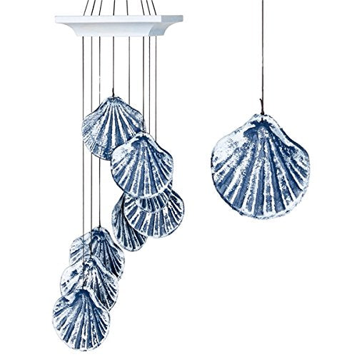 Woodstock Seashore Spiral Wind Chime, Scallop