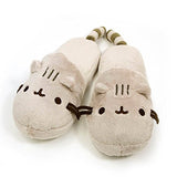 GUND Pusheen Cat Plush Stuffed Animal Slippers, Tan, 12"