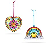 Melissa & Doug Stained Glass Made Easy Activity Kit: Heart and Rainbow - 80+ Stickers