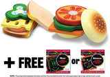 Melissa & Doug Wooden Sandwich Making Play Food Set & 1 Scratch Art Mini-Pad Bundle