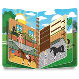 Melissa & Doug Riding Club: Puffy Sticker Play Set & 1 Scratch Art Mini-Pad Bundle (09410)