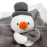 GUND Baby My First Christmas Snowman Lovey Plush Blanket, 12", Gray