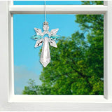 Woodstock Chimes CALBZ Crystal Guardian Angel Suncatcher, Blue Zircon