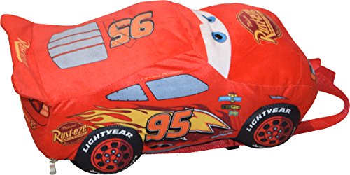 Disney Pixar Cars Amazing Lightning McQueen Toddler 15 inch Plush Backpack Portable Pillow Toy
