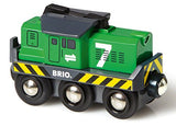 BRIO World 33214 - Freight Battery Engine - 1 Piece Wooden Toy Train Set for Kids Age 3 and Up