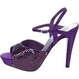 Touch Ups Women's Bev Platform Pump,Purple Sequins,8 M US