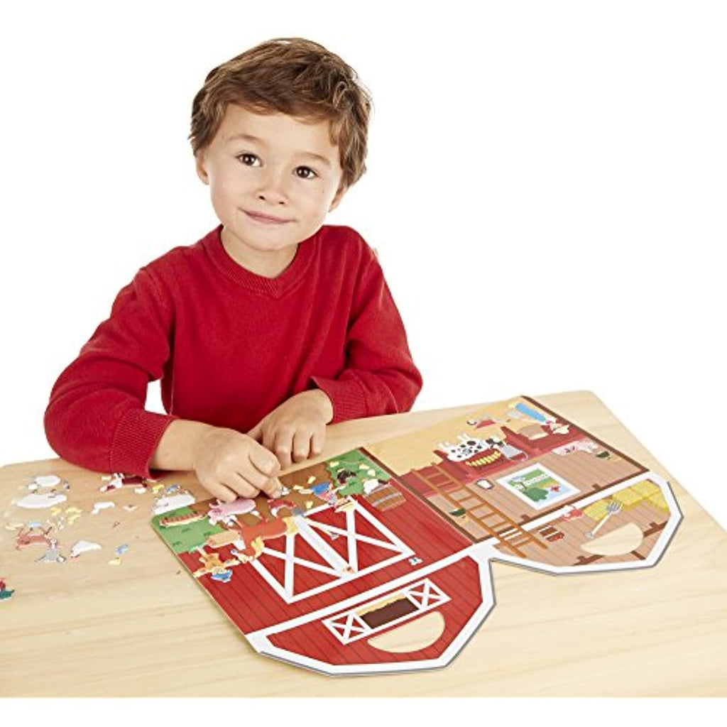 Melissa & Doug Reusable Puffy Sticker Play Set 3 Pack: On The Farm, Princess and Mermaid