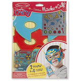 Melissa & Doug Superhero Masks and Cuffs - Simply Crafty Series & 1 Scratch Art Mini-Pad Bundle (09477)