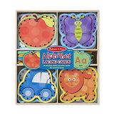 Melissa & Doug Alphabet Wooden Lacing Cards With Double-Sided Panels and Matching Laces