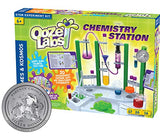 Thames & Kosmos Ooze Labs Chemistry Station Science Experiment Kit, 20 Non-Hazardous Experiments Including Safe Slime, Chromatography, Acids, Bases & More