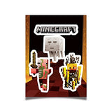 JINX Minecraft Mobs Nether Sticker Pack, Multi-Colored, 4 Multi-Size Stickers