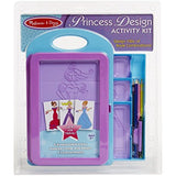 Melissa & Doug Princess Design Activity Kit w/ 9 Double Sided Textured Fashion Plates + FREE Scratch Art Mini-Pad Bundle [49092]