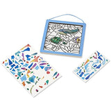 Melissa and Doug Stained Glass Ocean Animals Peel N Press Mural Crafts and Peel N Press Stickers Fairytale Princess Kit for Kids Bundle