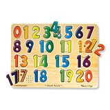 Melissa & Doug Numbers: 21-Piece Sound Puzzle + Free Scratch Art Mini-Pad Bundle