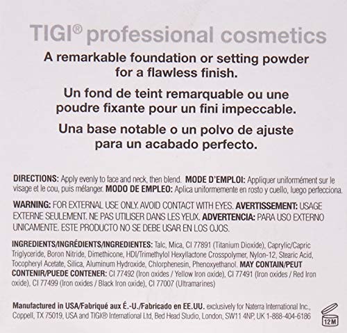 TIGI Powder Foundation for Women, Allure, 0.37 Ounce
