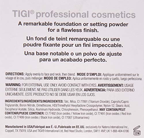 TIGI Powder Foundation for Women, Allure, 0.37 Ounce