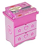 Melissa & Doug Decorate-Your-Own Double-Drawer Chest Craft Kit: 72 Foil Letter Stickers, 26 Gem Stickers, 2 Glitter Glues, and More
