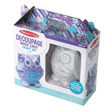 Melissa & Doug Decoupage Made Easy Owl Paper Mache Craft Kit with Stickers