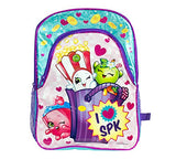 Shopkins Girls I Love SPK 16" Large School Backpack (One Size, Blue/Pink)