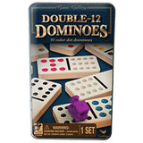 Double 12 Dominos in Tin with Trains