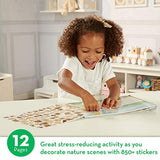 Melissa & Doug Mosaic Sticker Pad Nature (12 Color Scenes to Complete with 850+ Stickers)