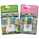 Melissa & Doug On The Go Stained Glass Fairy Tale/Animals Coloring Pad (2 Pack)