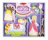 Melissa & Doug Lila and Lucky Wooden Dress-Up Princess Doll and Horse With Magnetic Accessories (108 pcs)