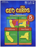 Geotoys — GeoCards USA — Geography Card Games for Home, School and Travel — Learning Resources and Educational Toys, Flash Cards — Kid Toys for Ages 4 and Up