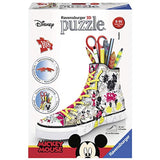 Ravensburger 12055 – Disney Classics Sneaker Mickey Mouse 3D Puzzle - 3D Pencil Holder - 108 Piece 3D Jigsaw Puzzle for Kids and Adults - Easy Click Technology Means Pieces Fit Together Perfectly