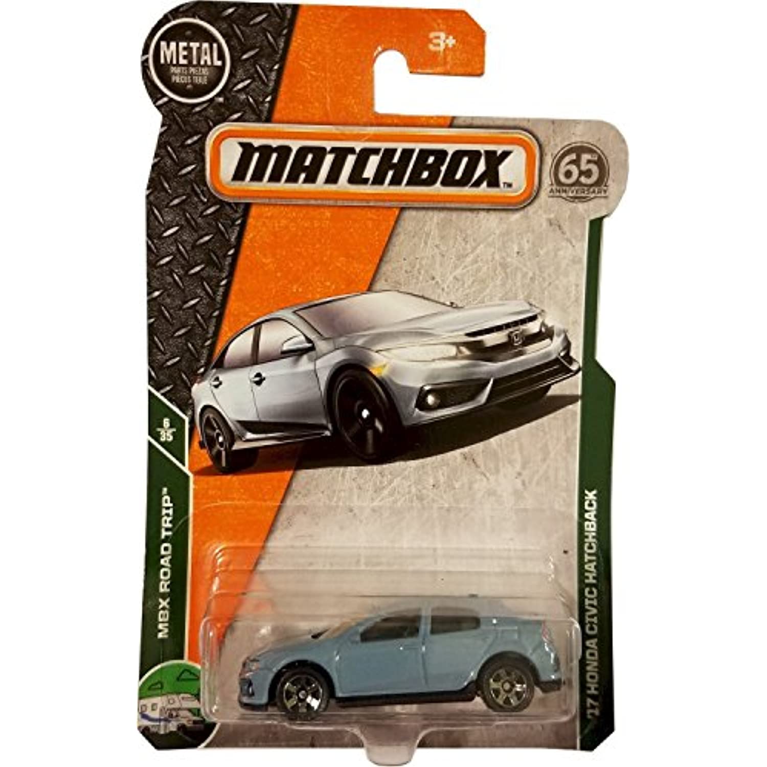 Matchbox 2018 MBX Road Trip 6/35 - '17 Honda Civic Hatchback