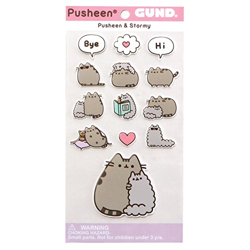 Bundle of 3 |Gund Pusheen Sticker Sheets (Magical Kittens, Meowmaids Mermaid & Stormy's)