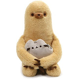 GUND Pusheen Sloth 13" Plush Bundle with 5" Cheek Hamster Plush