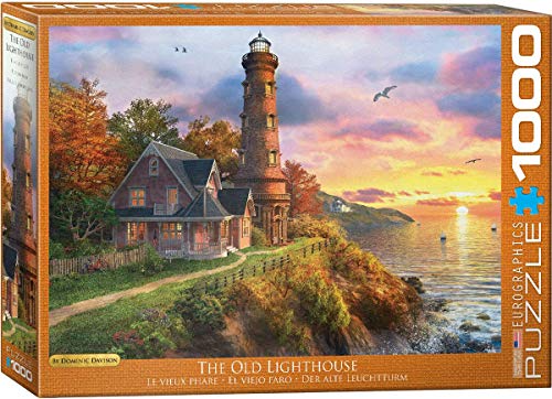 EuroGraphics Lighthouse Sunset Ocean Cliff Peace Quiet Puzzle