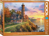 EuroGraphics Lighthouse Sunset Ocean Cliff Peace Quiet Puzzle
