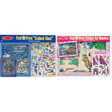 Melissa and Doug Stained Glass Ocean Animals Peel N Press Mural Crafts and Peel N Press Stickers Fairytale Princess Kit for Kids Bundle