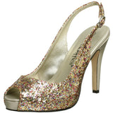 Coloriffics Women's Gala Pump,Gold Multi Glitter,5 M