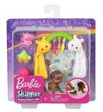 Barbie Skipper Babysitters Inc. Crawling and Playtime Playset with Baby Doll with Bobbling Head and Bottom, Floor Gym, Blanket and 6 Toy Accessories