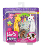 Barbie Skipper Babysitters Inc. Crawling and Playtime Playset with Baby Doll with Bobbling Head and Bottom, Floor Gym, Blanket and 6 Toy Accessories