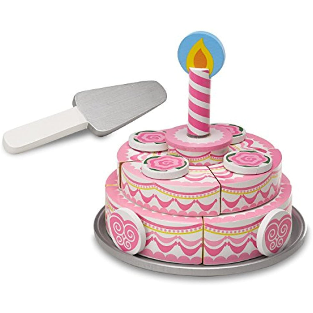 Melissa & Doug Pizza Party and Triple Layer Party Cake Wooden Playsets