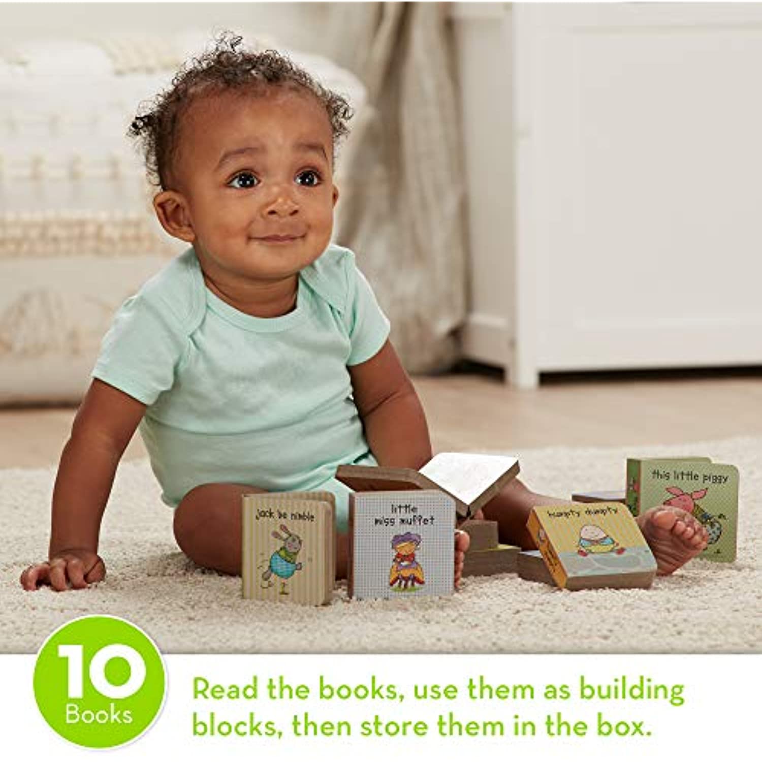 Melissa & Doug Children's Book - Natural Play Book Tower: Little Nursery Books