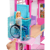 Barbie Dreamhouse Dollhouse w/ Wheelchair, Elevator, Pool, Slide & 70 Accy