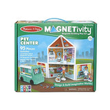 Melissa & Doug Magnetivity Building Play Set – Pet Center with Rescue Vehicle
