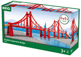 BRIO World - 33683 Double Suspension Bridge | 5 Piece Toy Train Accessory for Kids Age 3 and Up